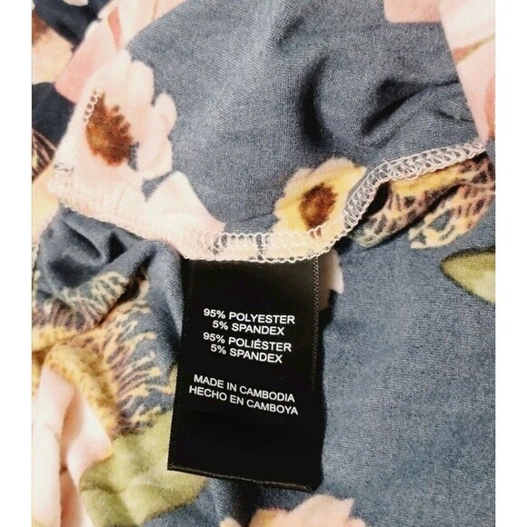 Room Service Women's XXL Stretch Jersey Knit 2pc Collared Pajama Set Floral NWT - Picture 7 of 11
